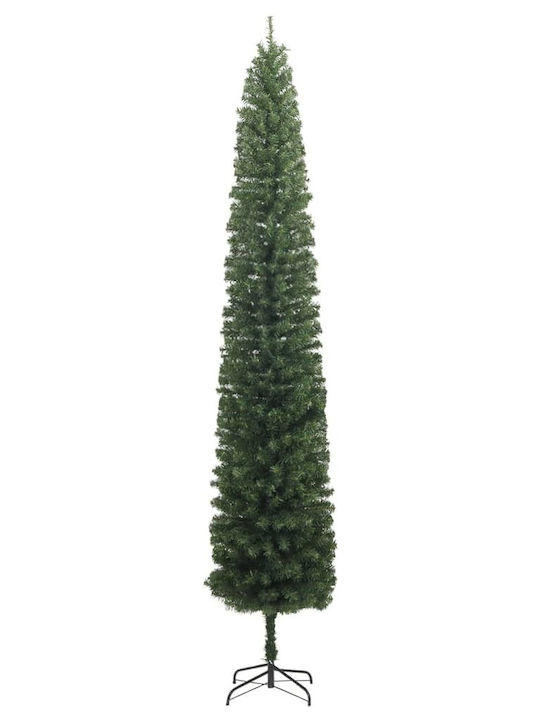 Christmas Slim Green Tree with Metallic Base H270cm