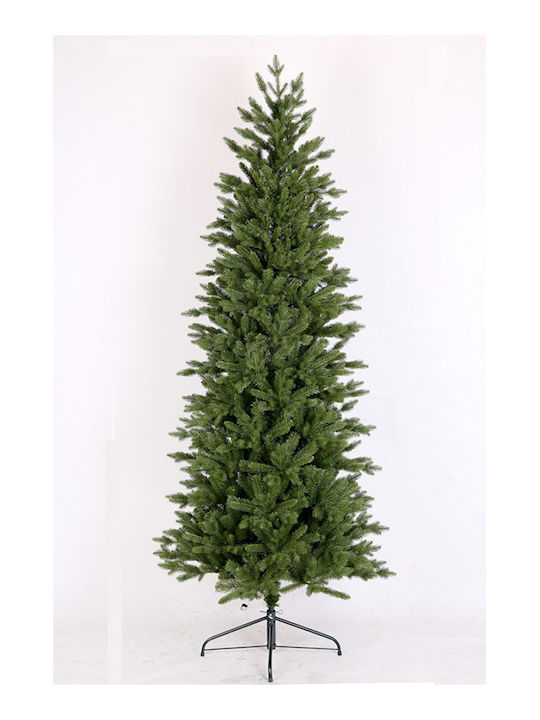 Elati Christmas Slim Green Tree with Metallic Base H210cm