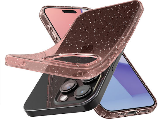 Spigen Liquid Crystal Glitter Back Cover Silicone Pink (iPhone 15 Pro Max)