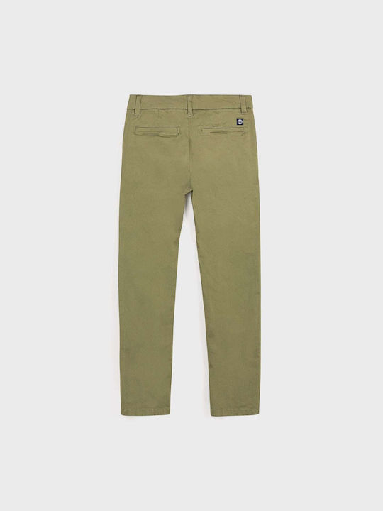 Mayoral Kids Trousers Green Slim Fit