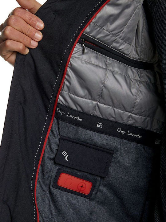 Herren Winter Jacke Lässig Μαύρο.