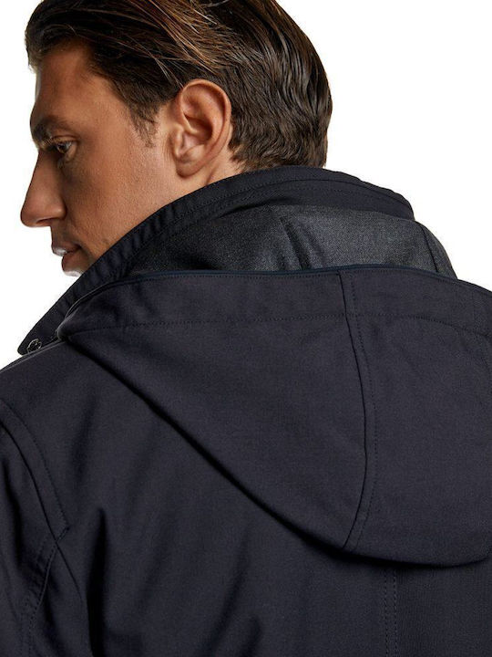 Herren Winter Jacke Lässig Μαύρο.