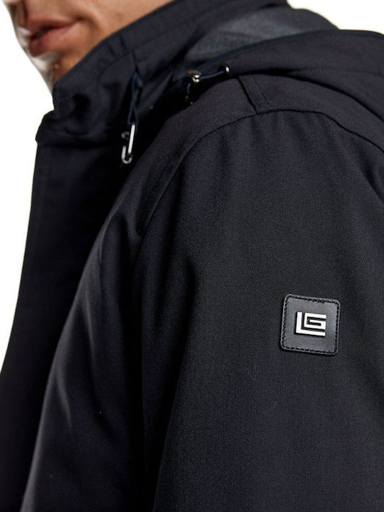 Herren Winter Jacke Lässig Μαύρο.