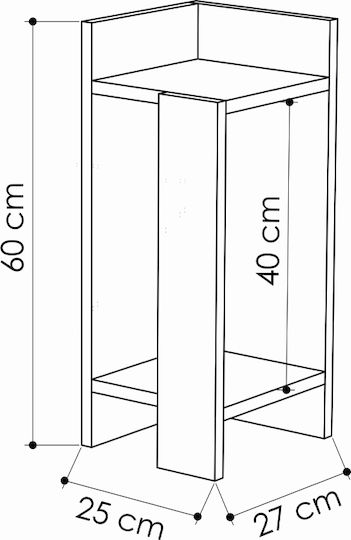 Комоди Elos Дървени Бежов 2бр 25x27x60см