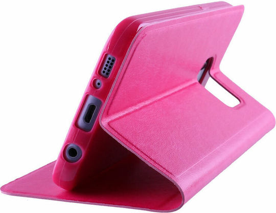 Volte-Tel Buchen Sie Synthetisches Leder Rosa (Galaxy S7)