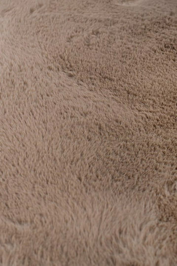Persika Cloud Rug Round Shaggy Furry Beige 11