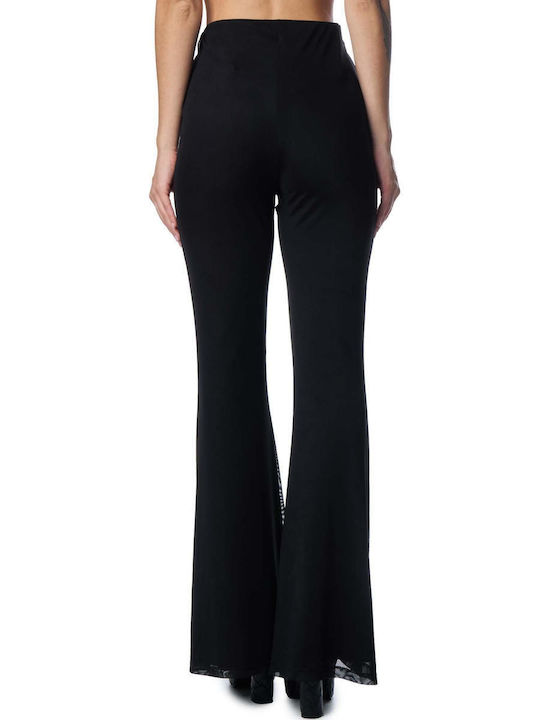 Zoya Women's High-waisted Fabric Trousers Flare Black