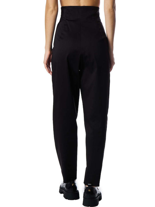 Zoya Women's High-waisted Fabric Trousers Black