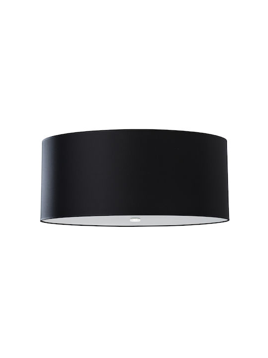 Sollux Otto 70 Modern Fabric Ceiling Light with Socket E27 70pcs Black