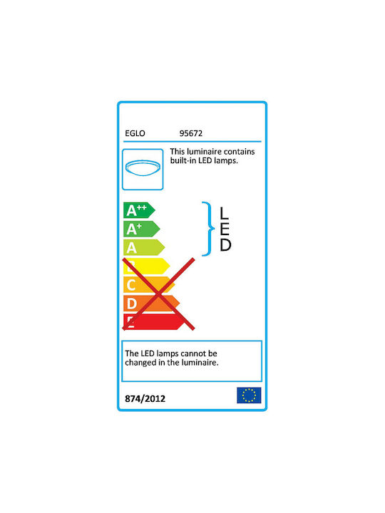 Eglo Magitta Modernă Metalică Plafonieră de tavan cu LED Integrat 25buc Argint