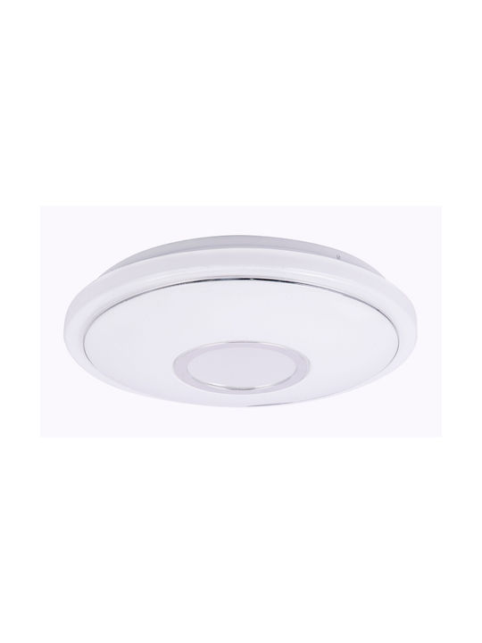 Globo Lighting Ceiling Mount Light Bathroom White with Integrated LED