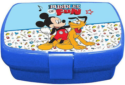 Πλαστικό Παιδικό Δοχείο Φαγητού Mickey Μ16.5cm x Π12.5cm x Υ6cm