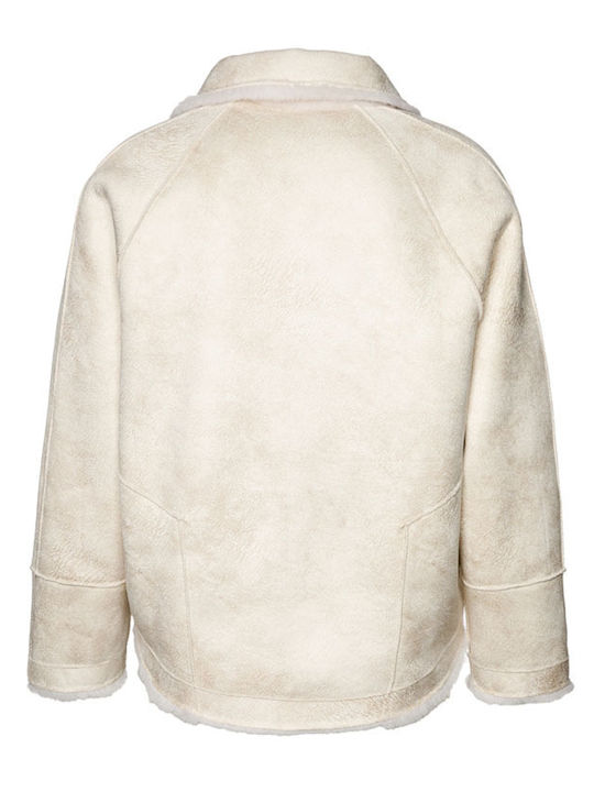 Women's Short Fur Ecru