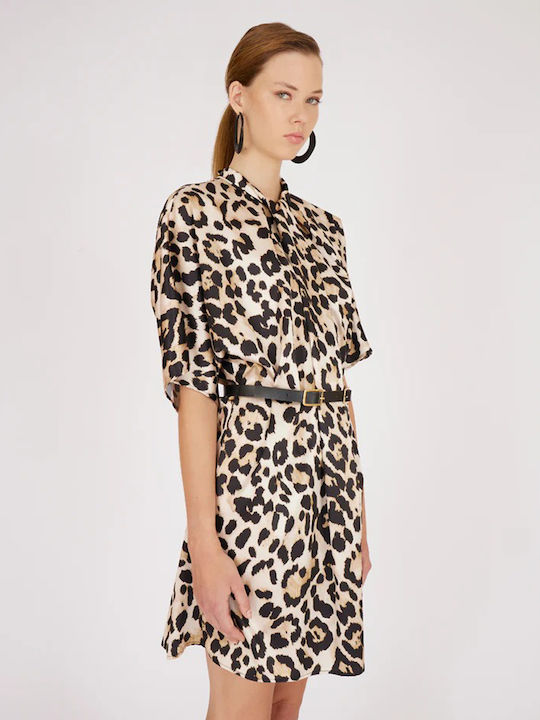 Summer Mini Evening Dress Nero/Avorio (Black/Ivory)