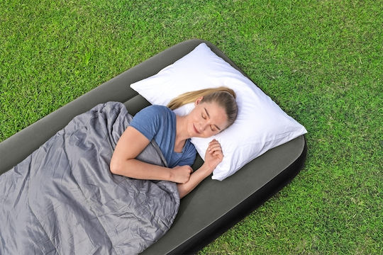Bestway Aufblasbares Camping-Luftmatratze Einzel mit Integrierter Handpumpe 188x99x25cm Blau