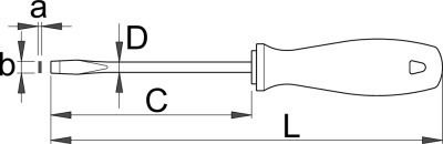 Unior 125mm Screwdriver Straight Size 5.5x125mm