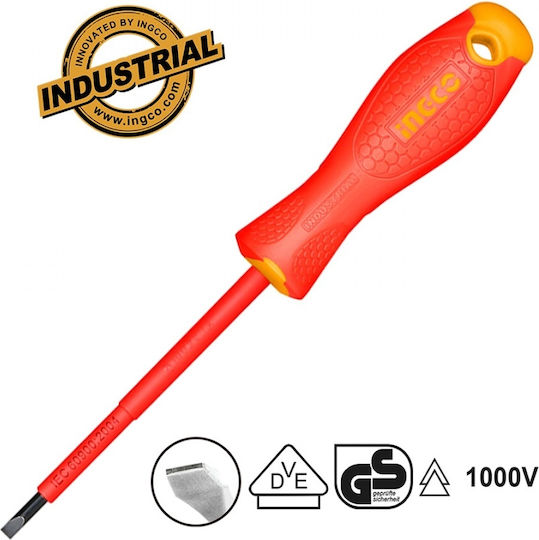 Ingco VDE SL4.0x100 mm Screwdriver Straight with Length 100mm