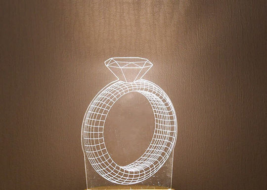 Φωτιστικό Δαχτυλίδι LED Θερμό Λευκό 3D Illusion Φωτιστικό Δαχτυλίδι LED Θερμό Λευκό 3D Illusion