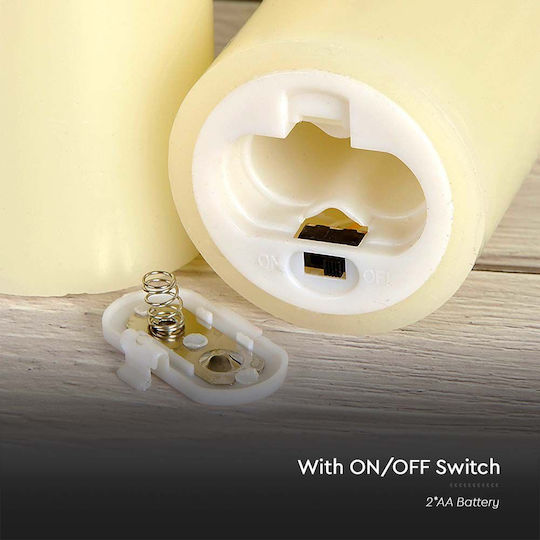 V-TAC Dekorative Lampe Wachs-Politur Weiß