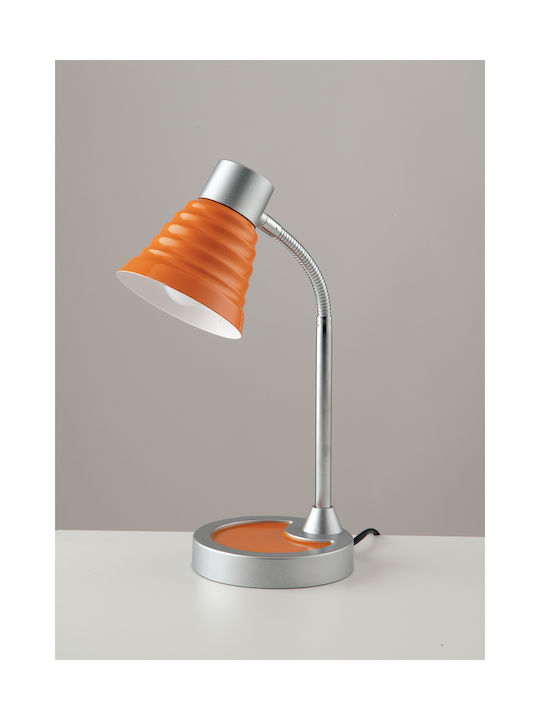 Fan Europe Leonardo Office Lamp with Flexible Arm for Socket E14 in Orange Color