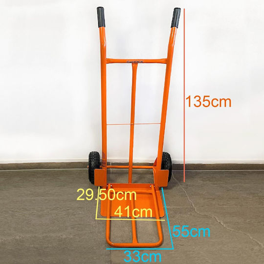 GeHock Transport Trolley for Weight Load up to 200kg Orange