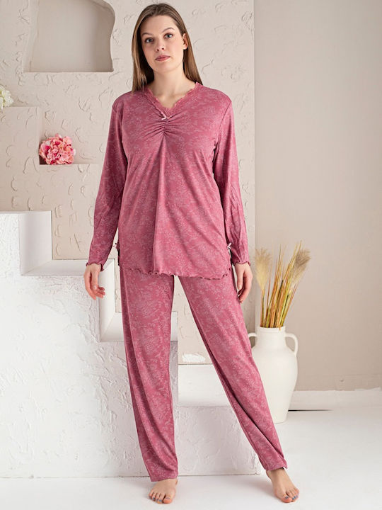 Baki Winter Women's Pyjama Set Rose Floral