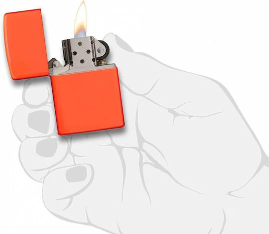 Zippo Neon Feuerzeug Flamme in Orange Farbe PΡ1004