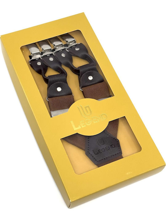 Legend Accessories Suspenders Monochrome Brown