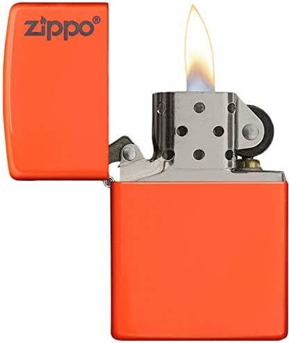Zippo Αντιανεμικός Αναπτήρας Φλόγας σε Πορτοκαλί χρώμα