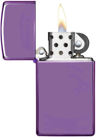 Zippo Classic Slim Brichetă Rezistentă La Vânt Cu Flacără În Culoare Violet