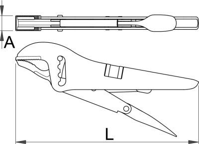 Unior Gripzange mit Pendelgelenken Länge 250mm