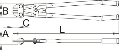 Unior Iron Scissors Bolt Cutter Curved