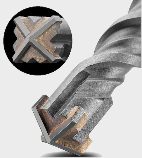 Venus Four-cutter Drill 26x300mm Sds-max Four-Cut Drill with SDS Max Shank for Masonry 26x300mm