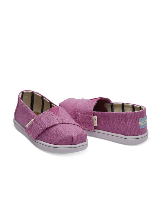 Toms Kids Espradrilles with Hoop & Loop Closure Purple