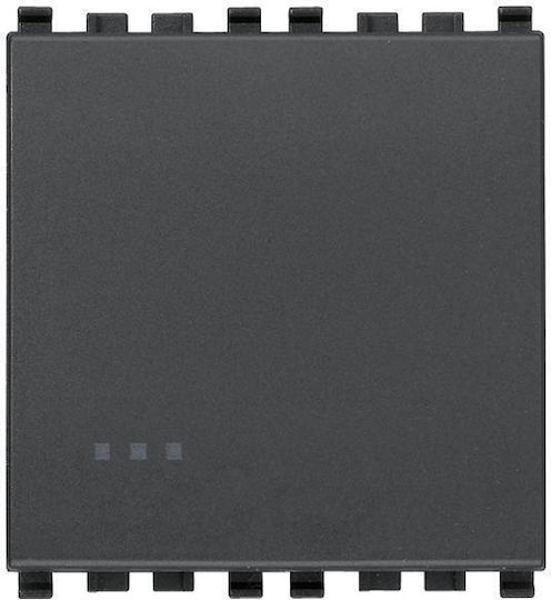 Vimar Eikon Recessed Wall Switch Commands One-Way without Frame Gray