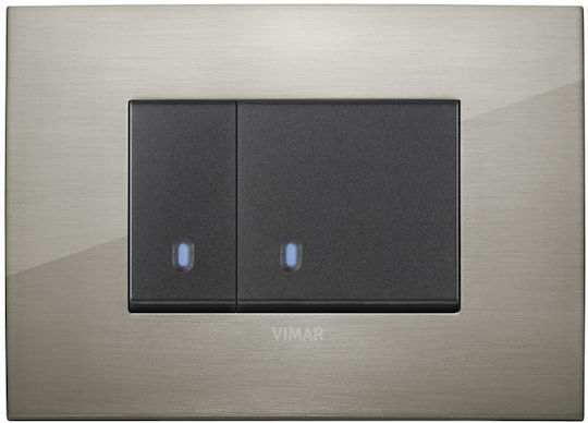 Vimar Arké Comutator De Perete Electric Încastrat Cu Comandă Sens Unic Fără Ramă Alb