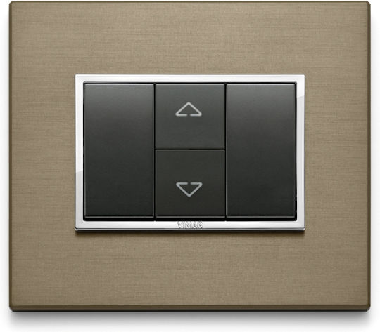 Vimar Eikon Recessed Wall Switch Commands Single Without Frame Gray