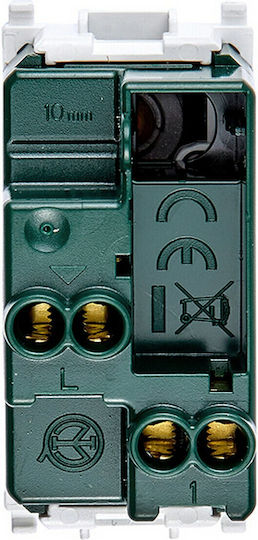 Vimar Plana Recessed Wall Switch Commands One-Way without Frame Silver
