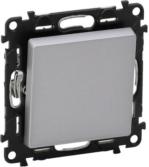 Legrand Valena Life Recessed Wall Switch Lighting One-Way without Frame Silver 752307