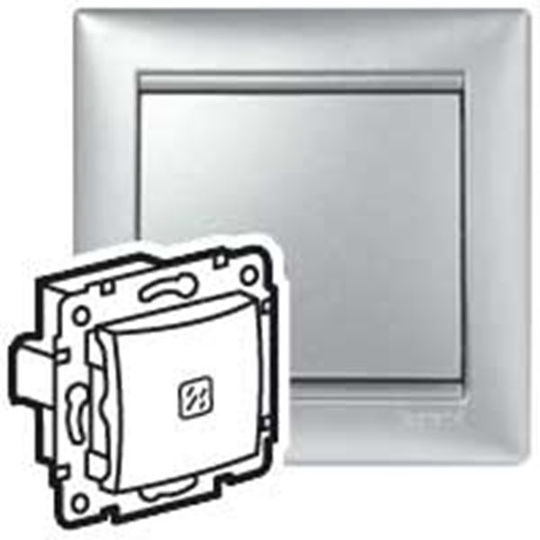 Legrand Valena 25 Recessed Wall Switch Lighting One-Way without Frame Aller Retour Brilliant Aluminium