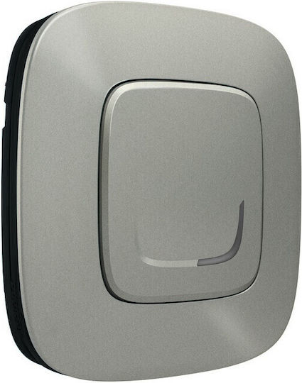 Legrand Valena Allure 85 Wall-mounted Electrical Wall Switch Single with Silver Frame