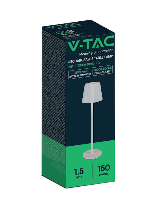 V-TAC Table Lamp LED with White Shade and Base