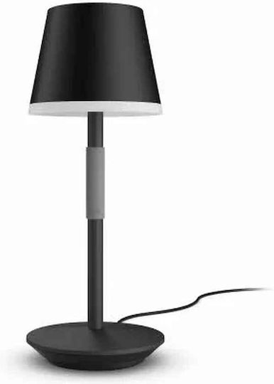 Philips Metal Table Lamp LED with Black Shade and Base