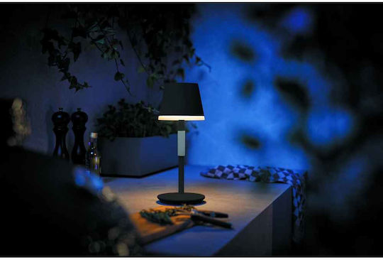Philips Metal Table Lamp LED with Black Shade and Base