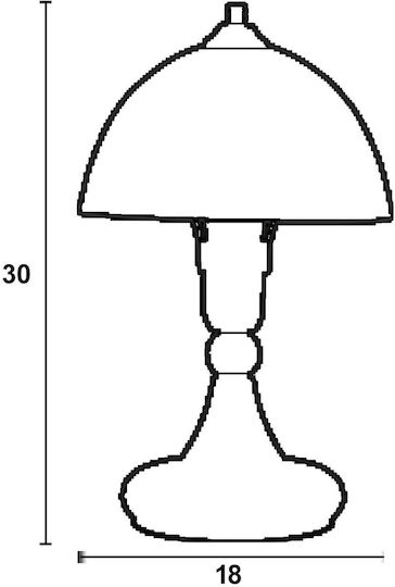 ArkoLight Metall Tischlampe für Fassung E14 mit Weiß Schirm und Basis