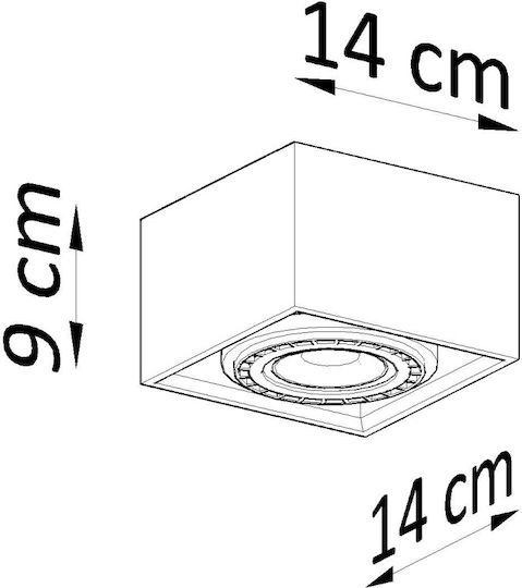 Sollux Quatro 1 Monos Spot cu Soclu GU10 în Culoare Gri