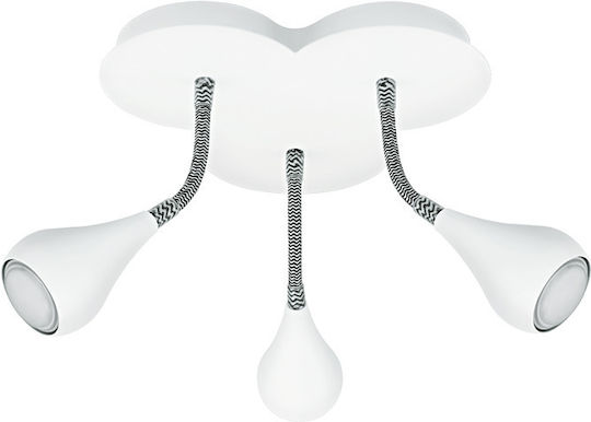 Eglo Pero Triple Spot with Socket GU10 in White Color Eglo Pero Triple Spot with Socket GU10 in White Color