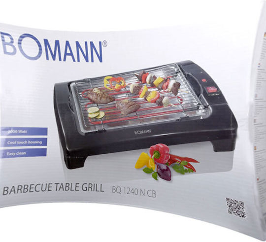 Bomann BQ 1240 Επιτραπέζια Ηλεκτρική Ψησταριά Σχάρας 1200W 35.5x24.5εκ.