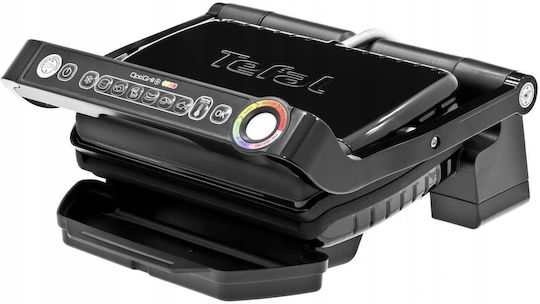 Tefal Optigrill+ Επιτραπέζια Ηλεκτρική Ψησταριά 2000W Ανοξείδωτη με Καπάκι και Ρυθμιζόμενο Θερμοστάτη 36.5x36.5εκ.