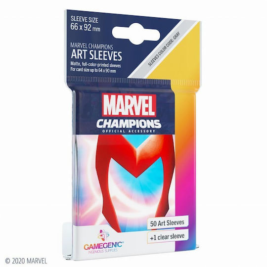 Gamegenic Champions Marvel Card Sleeves Standard Size 50τμχ Διάφανες